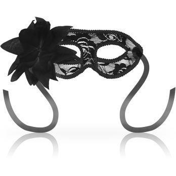 Ohmama Masks Lace Eyemask And Flower - Black