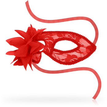 Ohmama Masks Lace Eyemask And Flower - Red