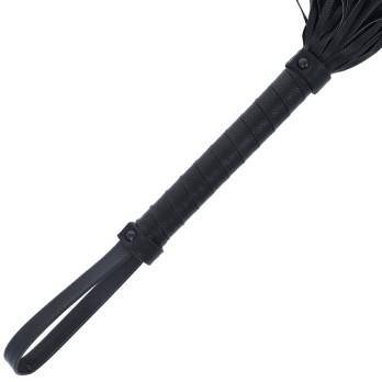 DarknessTrade - Black Bondage Whip 42Cm Leather