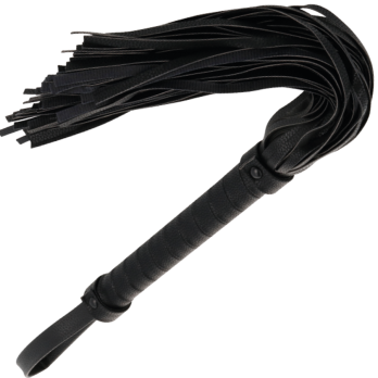 DarknessTrade - Black Bondage Whip 42Cm Leather