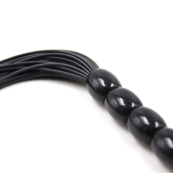 Ohmama Fetish Ribbed Silicone Handle Flogger 22 Cm