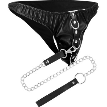 DarknessTrade - Submission Thong With Metal Chain