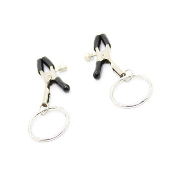 Ohmama Fetish Nipple Clamps With Rings