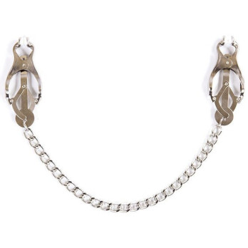 Ohmama Fetish Metallic Nipple Clamps And Chain