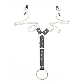 Ohmama Fetish Nipple Clamps Cock Ring Set