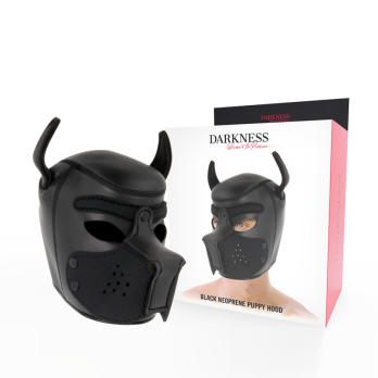 DarknessTrade - Neoprene Dog Mask With Removable Muzzle M