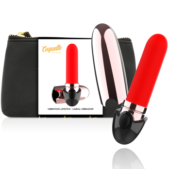 Coquette Chic Desire™ - Vibrator Rechargeable Lipstick Black/ Gold