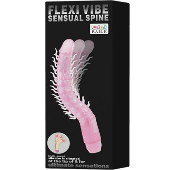 Flexi Vibe Sensual Spine Bendable Vibrating Purple 23.5 Cm