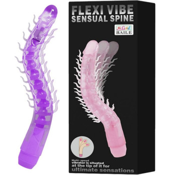 Flexi Vibe Sensual Spine Bendable Vibrating Purple 23.5 Cm