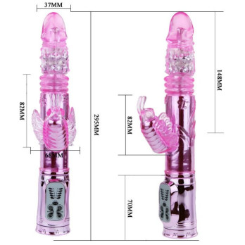 Rechargeable Vibrator Multifunction With Clit Stimulating Throbbing Butterfly