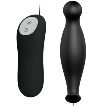 Pretty Love Bottom - Silicone Anal Plug Extra Stimulation 12 Speeds Remote Control