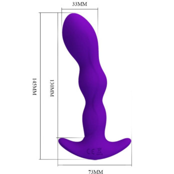 Pretty Love Anal Massager 12 Functions Vibration Purple