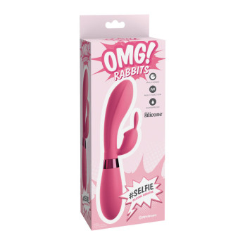 Omg Selfie Silicone Vibrator Rabbit Pink