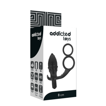 Addicted Toys Anal Plug With Double Black Ring