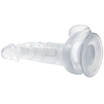 Baile Realistic Dildo Suction Cup And Testicles 16.7 Cm - Clear