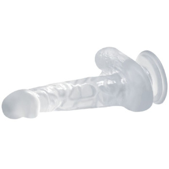 Baile Realistic Dildo Suction Cup And Testicles 16.7 Cm - Clear