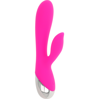 Ohmama Usb Rechargeable Silicone Vibrator 10 Speeds 19 Cm With Rabbit