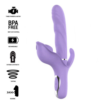 Intense - Billie Multifunction Rechargeable Vibrator Suction  Pulsing Purple