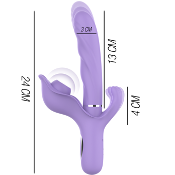 Intense - Billie Multifunction Rechargeable Vibrator Suction  Pulsing Purple