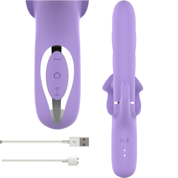 Intense - Billie Multifunction Rechargeable Vibrator Suction  Pulsing Purple