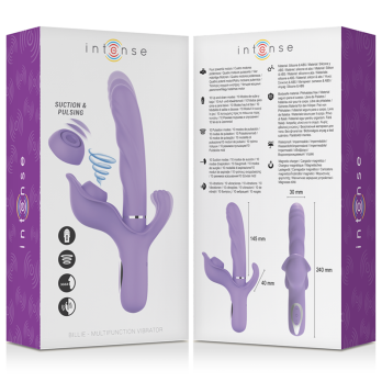 Intense - Billie Multifunction Rechargeable Vibrator Suction  Pulsing Purple