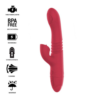 Intense - Dua Multifunction Rechargeable Vibrator Up  Down With Red Tongue