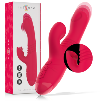 Intense - Dua Multifunction Rechargeable Vibrator Up  Down With Red Tongue