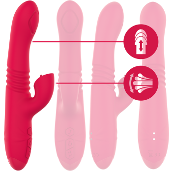 Intense - Dua Multifunction Rechargeable Vibrator Up  Down With Red Tongue