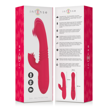 Intense - Dua Multifunction Rechargeable Vibrator Up  Down With Red Tongue