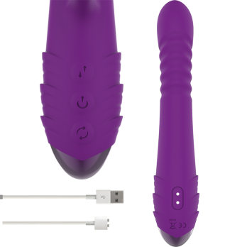 Intense - Iggy Multifunction Rechargeable Vibrator Up  Down With Clitoral Stimulator Purple