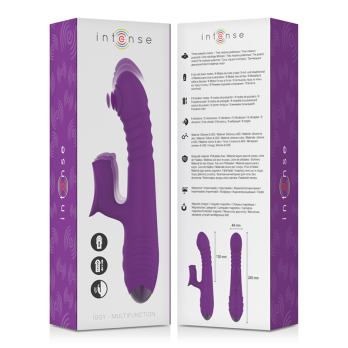 Intense - Iggy Multifunction Rechargeable Vibrator Up  Down With Clitoral Stimulator Purple