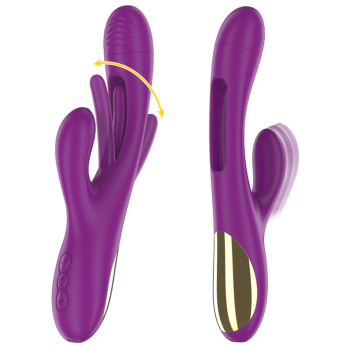 Intense™ - Apolo Rechargeable Multifunction Vibrator 7 Vibrations With Swinging Motion Purple