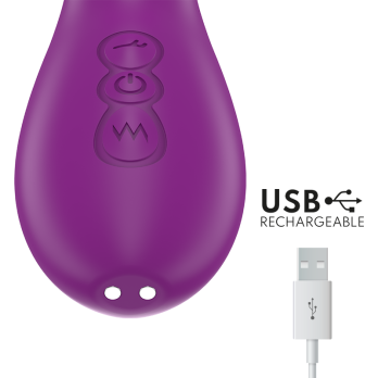 Intense™ - Apolo Rechargeable Multifunction Vibrator 7 Vibrations With Swinging Motion Purple