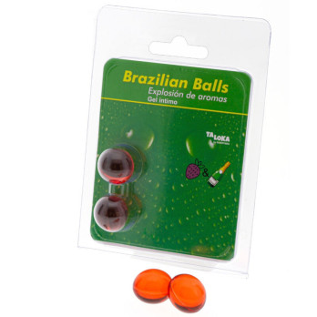 Taloka  2 Brazilian Balls Strawberries  Champagne Intimate Gel