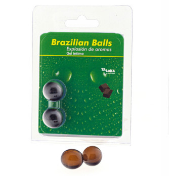 Taloka  2 Brazilian Balls Chocolate Intimate Gel