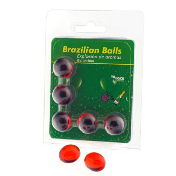 Taloka  5 Brazilian Balls Strawberries  Champagne Intimate Gel