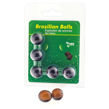 Taloka  5 Brazilian Balls Chocolate Intimate Gel