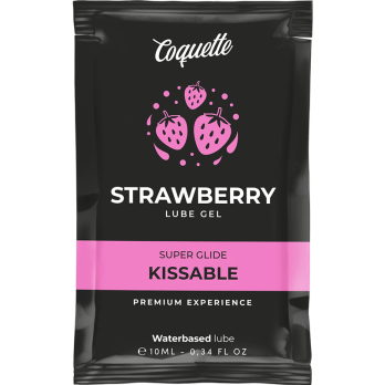 Coquette Chic DesireTrade  Strawberry Water Based Kissable Lubricant Pocket 10 Ml