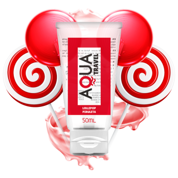 Aqua Travel™  Lollipop Flavour Waterbased Lubricant  50 Ml