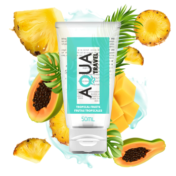 Aqua Travel™  Flavour Waterbased Lubricant Tropical Fruits  50 Ml