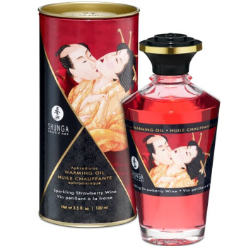 Shunga  Strawberries And Cava Heat Effect Massage Oil 100 Ml