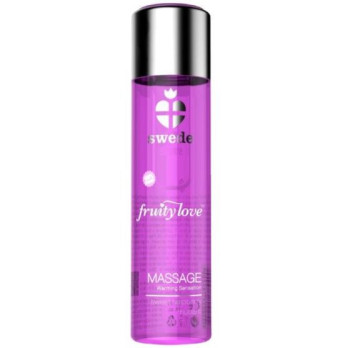 Swede Fruity Love Warming Effect Massage Oil Pink Raspberry And Rhubarb 60 Ml.