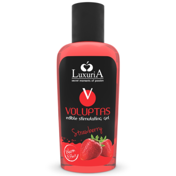 Luxuria Voluptas Edible Massage Gel Warming Effect  Strawberry 100 Ml