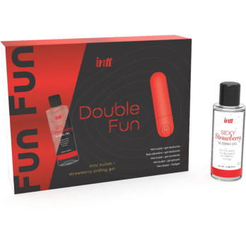 Intt  Double Fun Kit With Vibrating Bullet And Strawberry Massage Gel