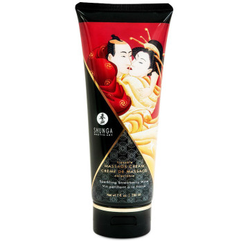 Shunga  Strawberry And Cava Massage Cream 200 Ml