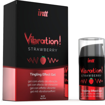 Intt  Powerful Intimate Stimulant Liquid Vibrating Gel Strawberry 15Ml