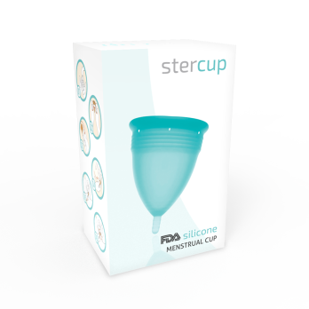 Stercup Menstrual Cup Size L Aquamarine Color Fda Silicone