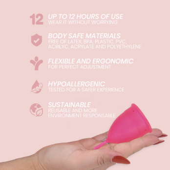 Intimichic™  Menstrual Cup Medical Grade Silicone Size S