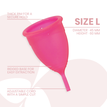 Intimichic™  Menstrual Cup Medical Grade Silicone Size L