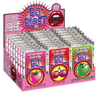 Pipedrams Bj Blast  Strawberry / Cherry And Green Apple  Display  36 Pc